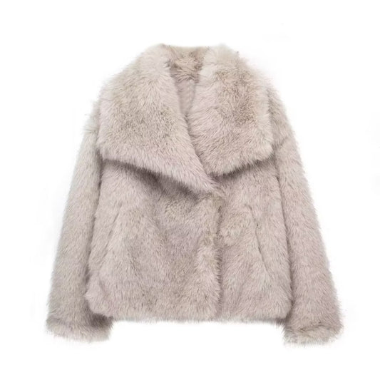 Manteau d’hiver en peluche pour femmes