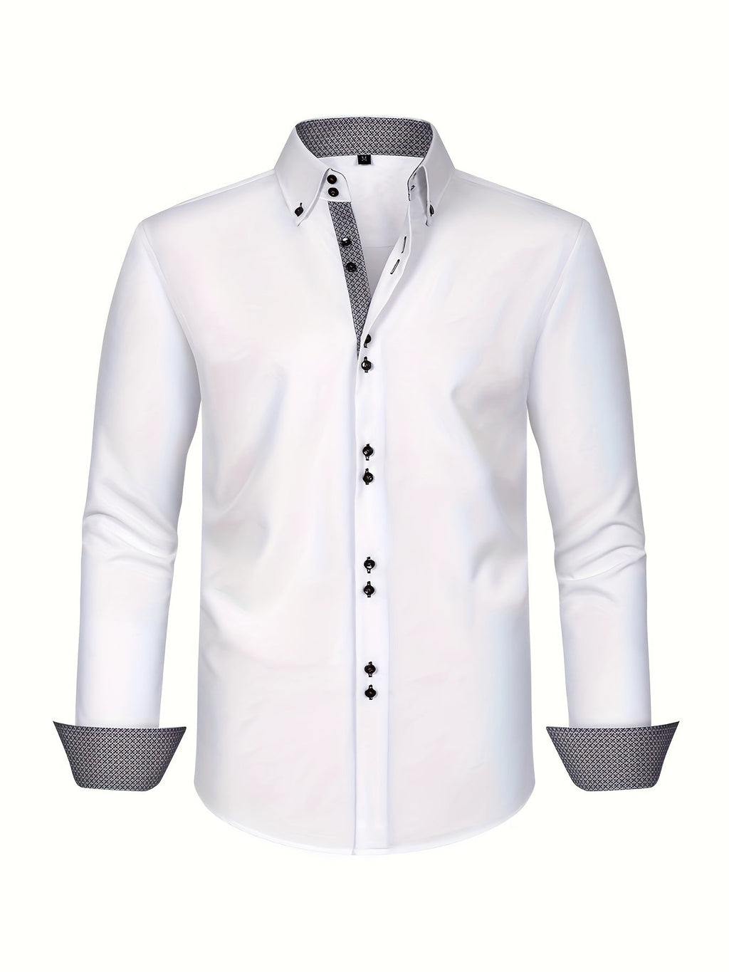 ALBERTO | CAMICIA ELEGANTE LEGGERA CON PARTICOLARI A CONTRASTO