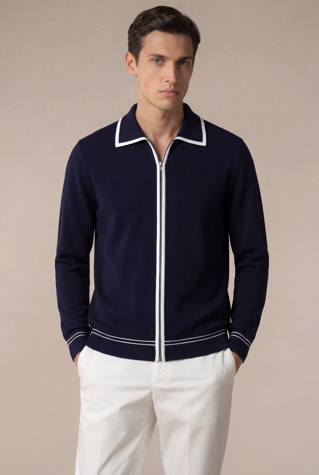 Carveli Classic City Zip Up Marine
