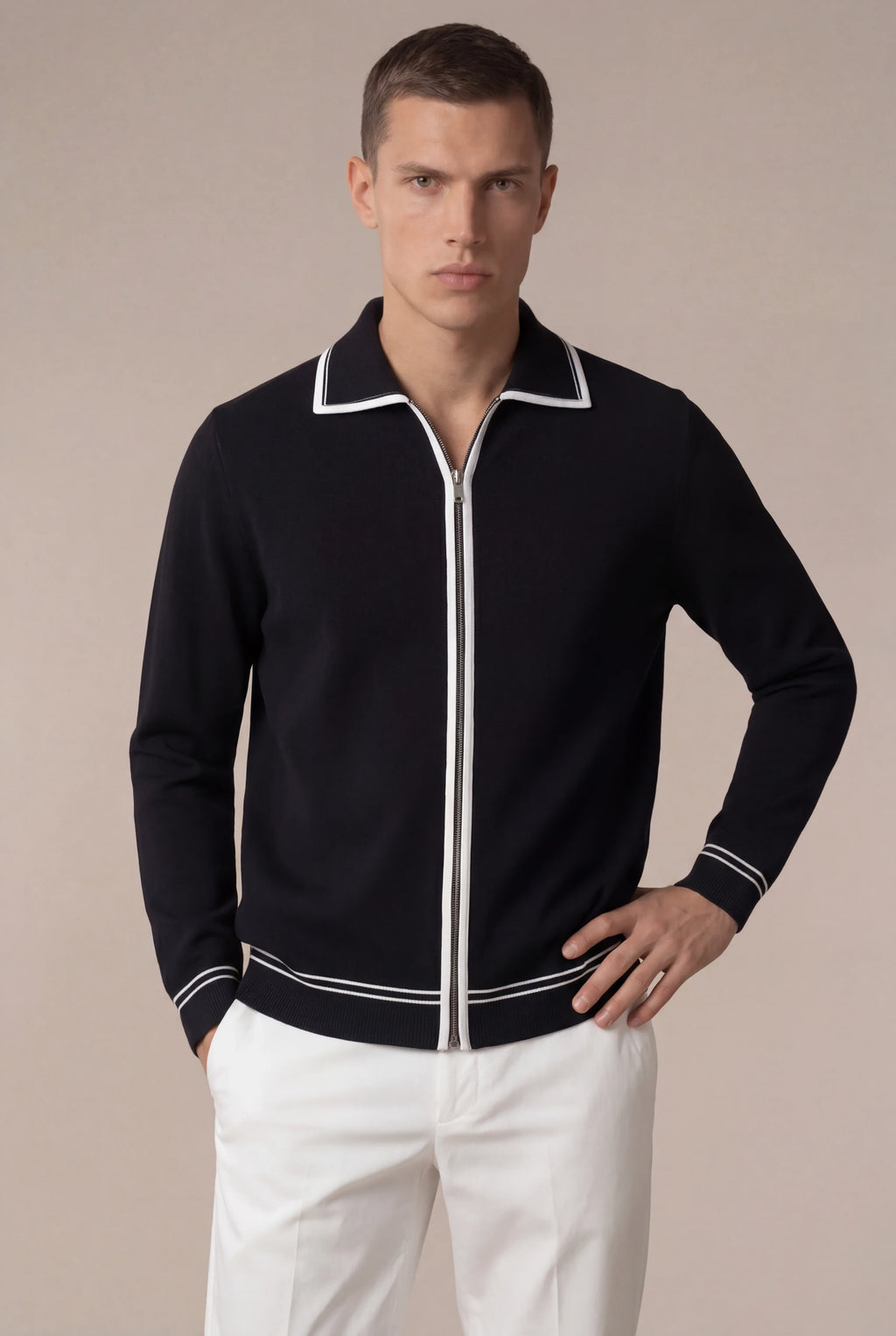 Carveli Classic City Zip Up Noir