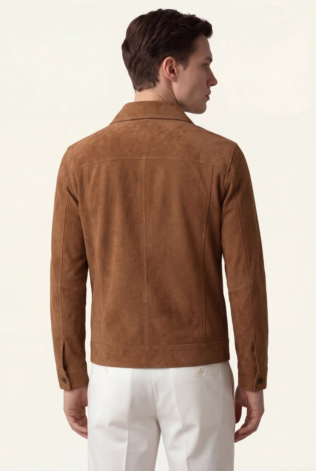 Veste en Suède Brun Clair