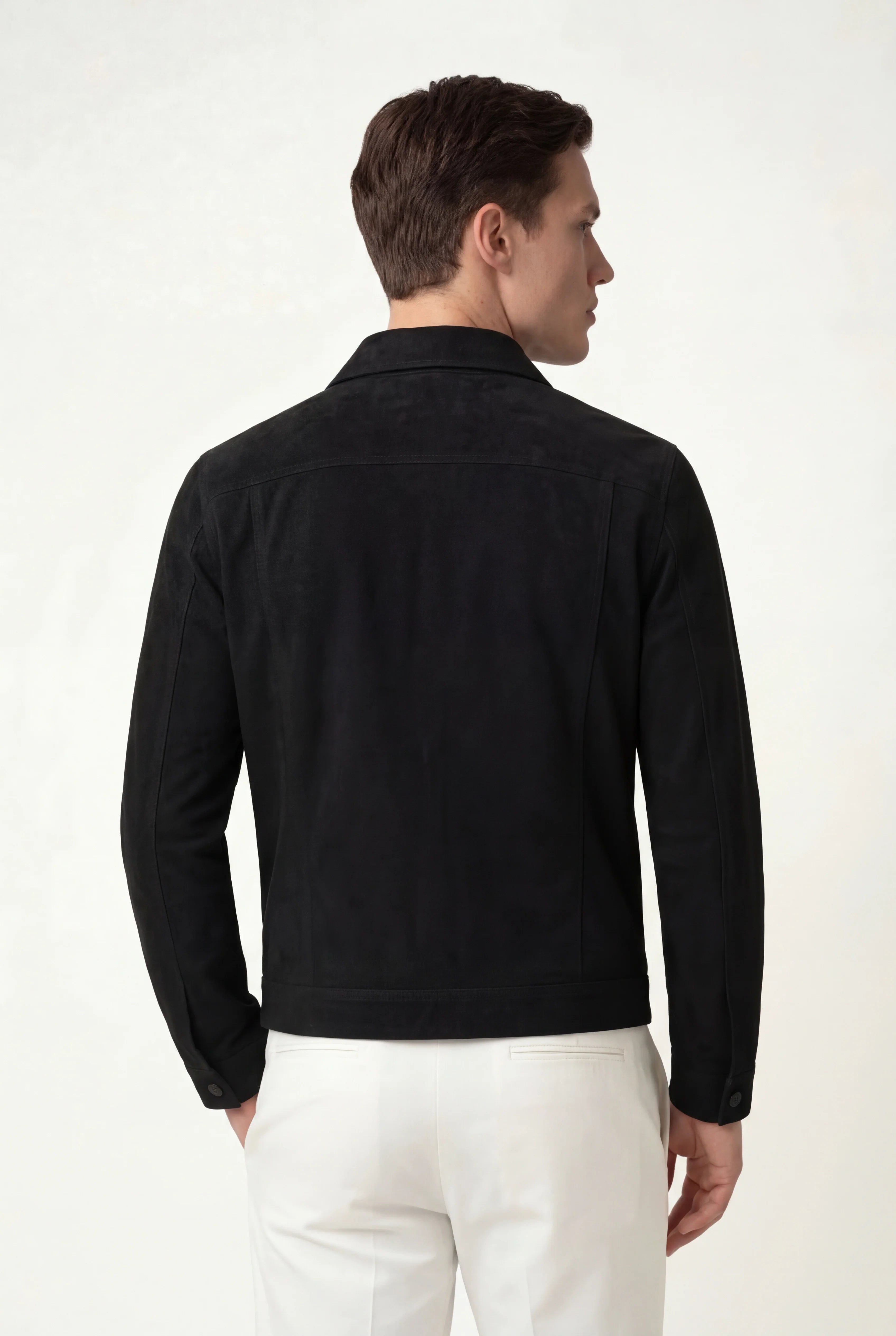 Veste en Suède Noir Foncé