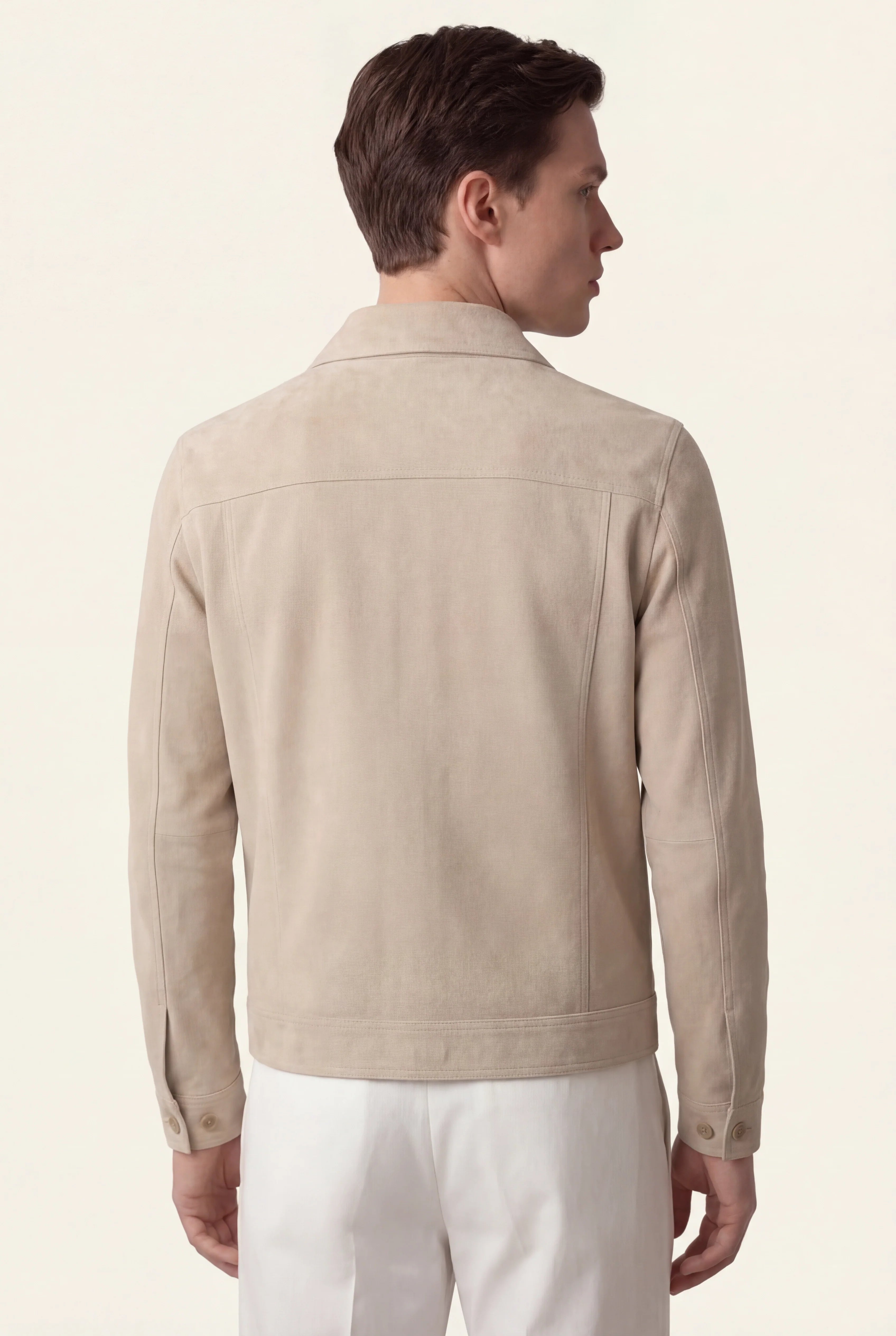 Veste en Suède Beige Clair