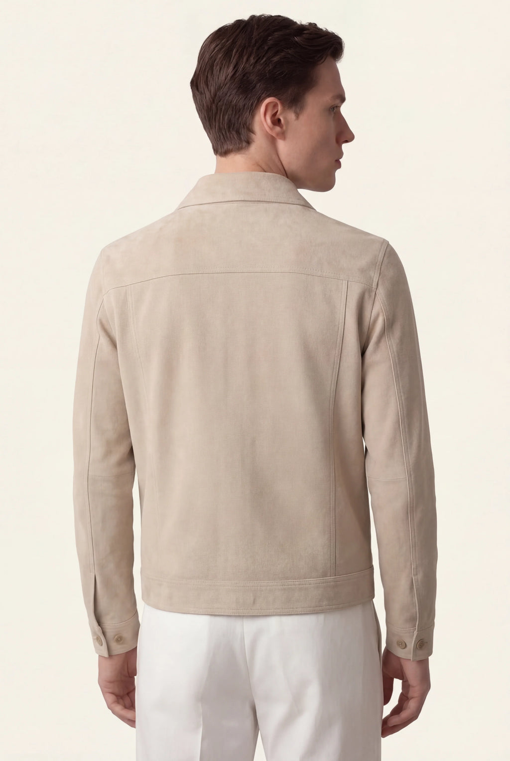 Veste en Suède Beige Clair