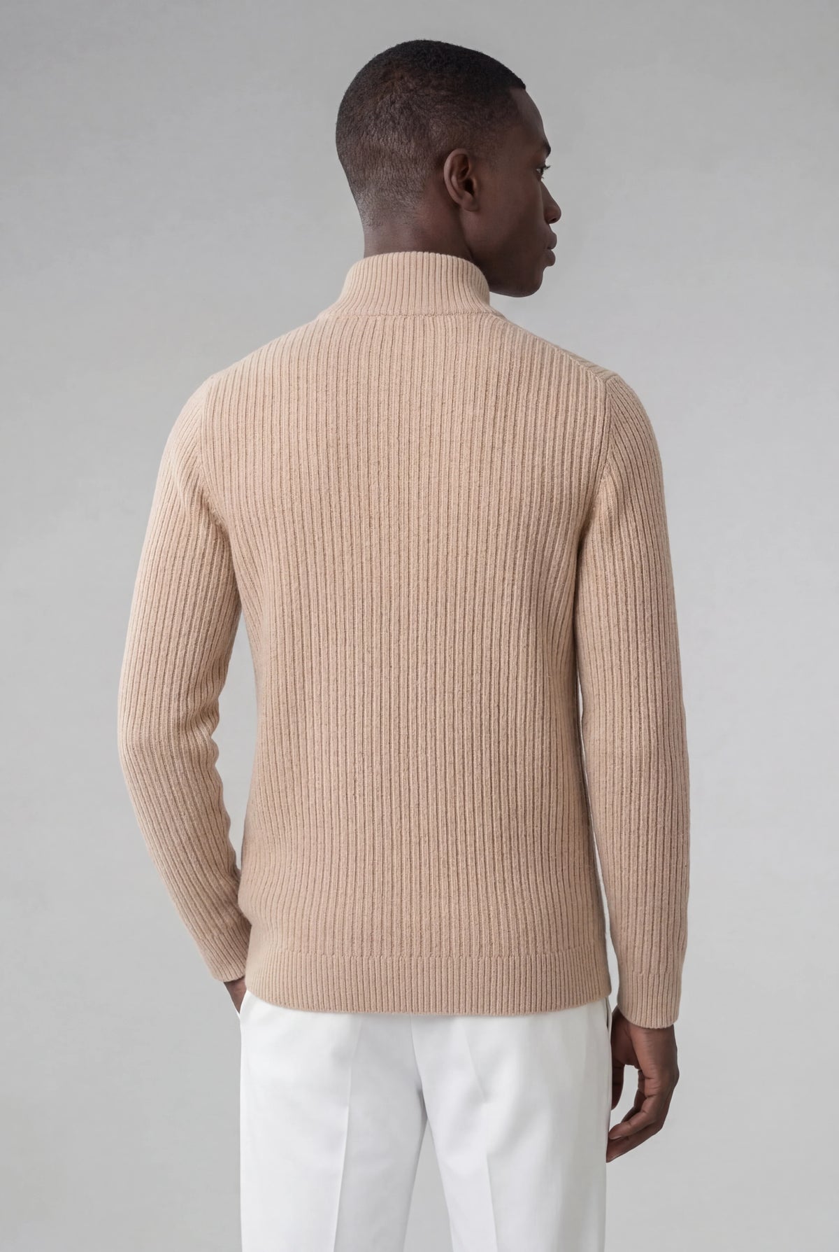 Gilet en Tricot Beige Nombre