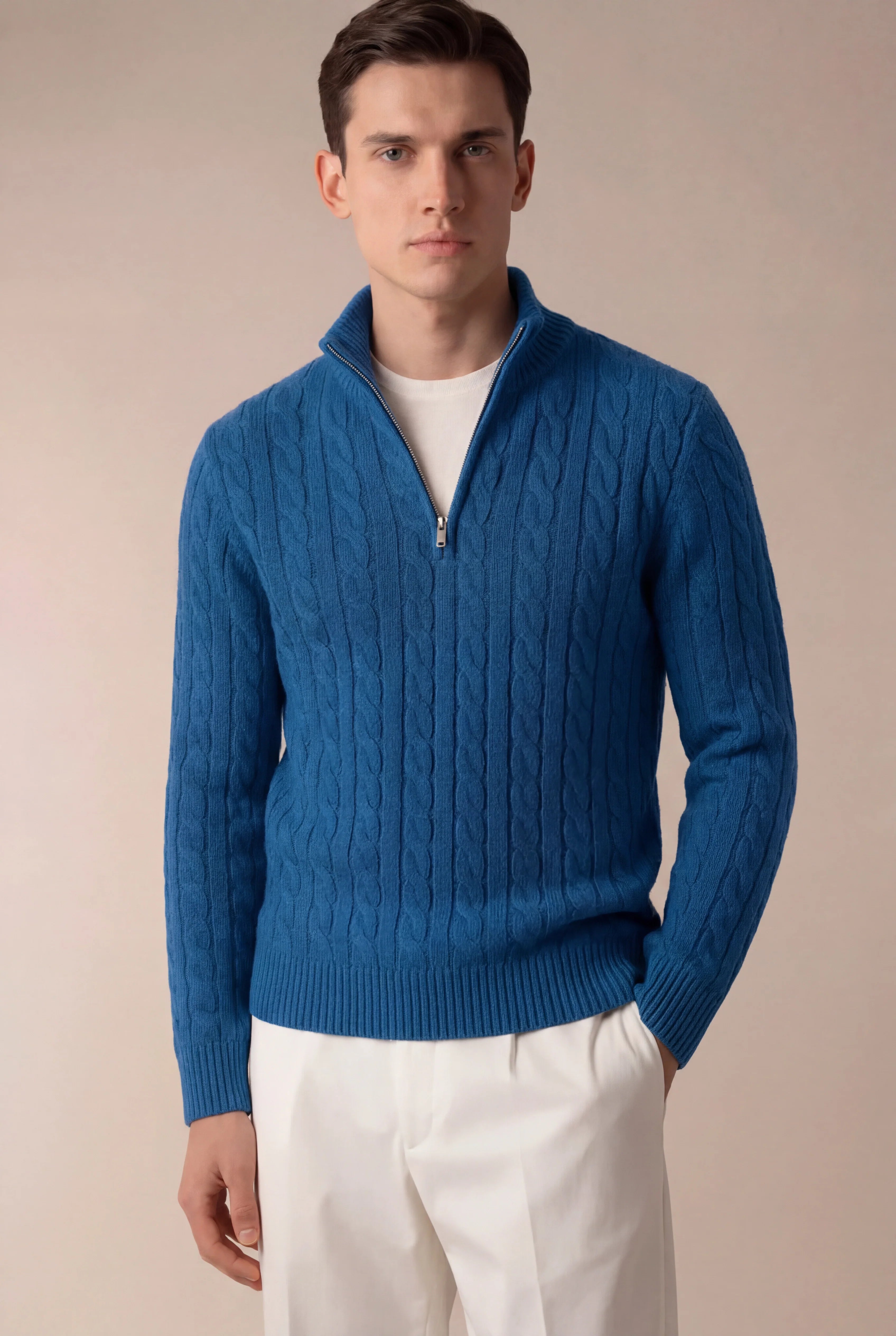 sero Tricot Câble Bleu