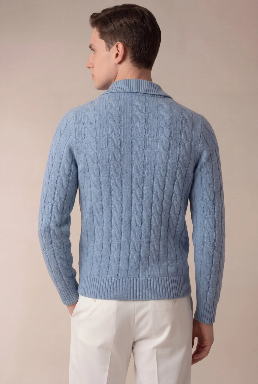Sero Zip Knit Bleu Clair