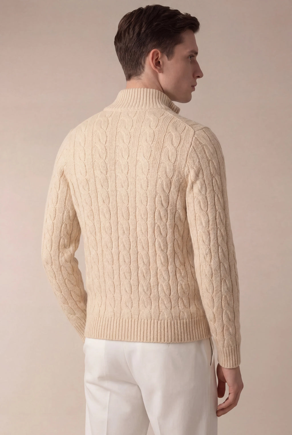 SWEATER EN CACHEMIRE BEIGE