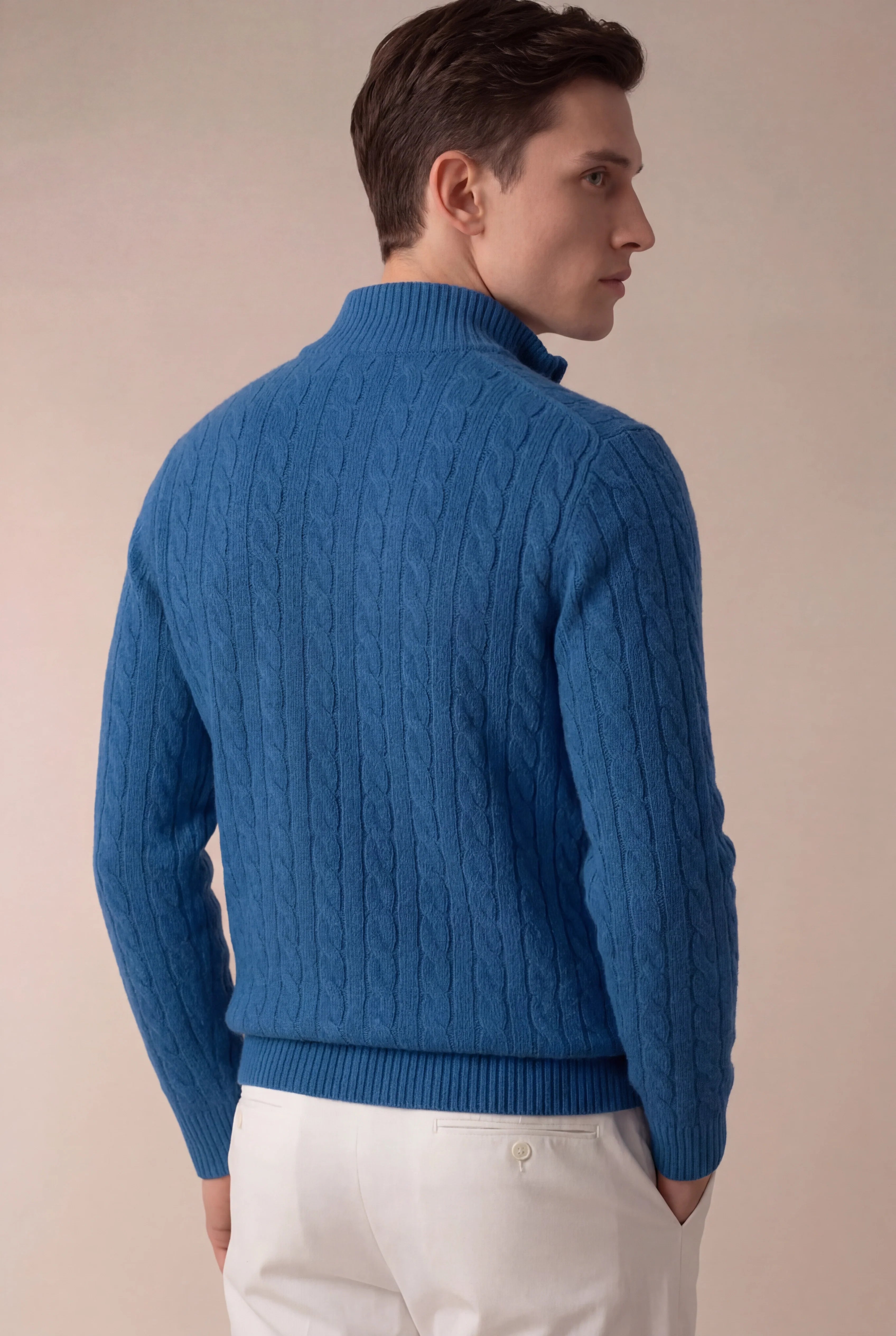 sero Tricot Câble Bleu