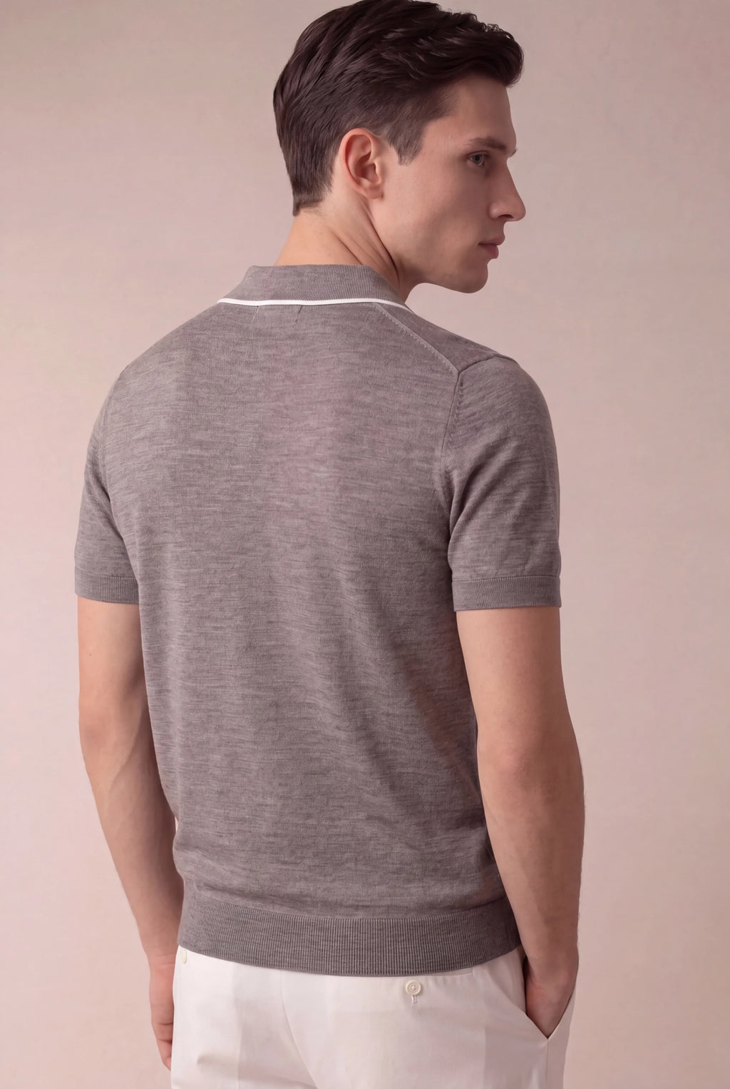 Marchmel | Uomo Polo senza bottoni Taupe Chiaro