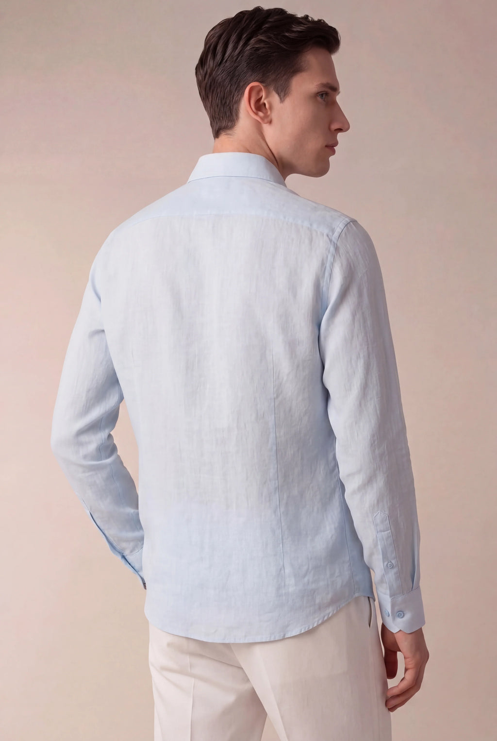 Marchmel | Uomo Camicia in Lino Capri Azzurro