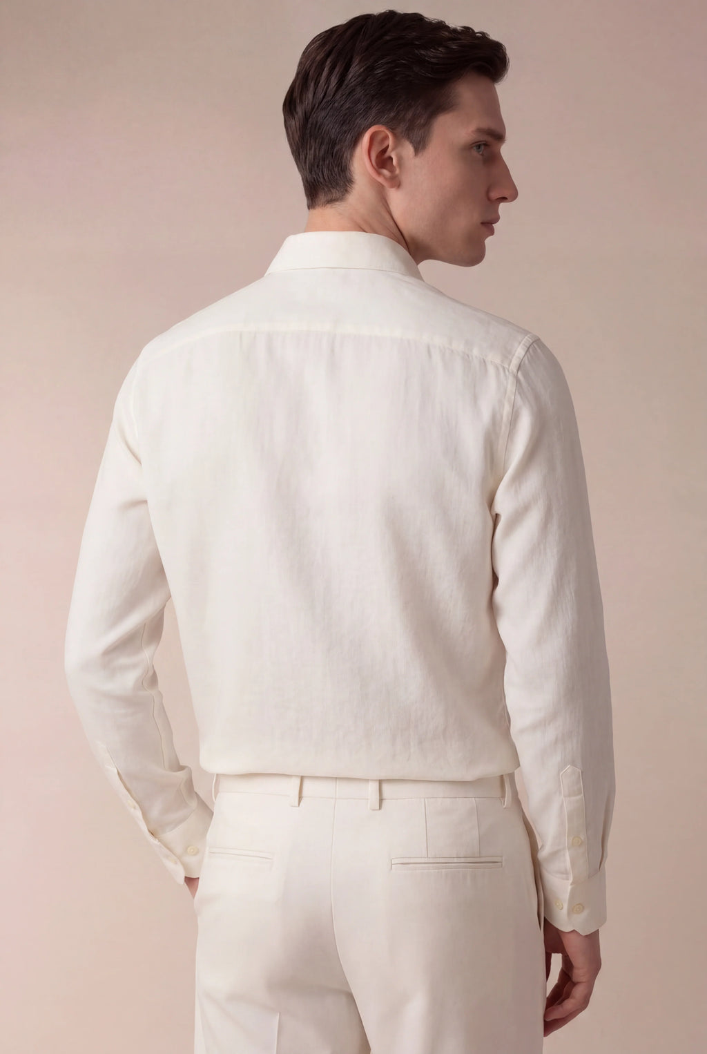 Marchmel | Uomo Camicia in Lino Capri Bianca