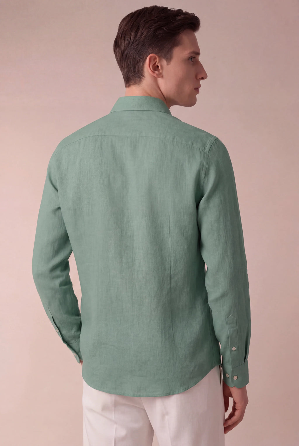Marchmel | Uomo Camicia in Lino Capri Verde
