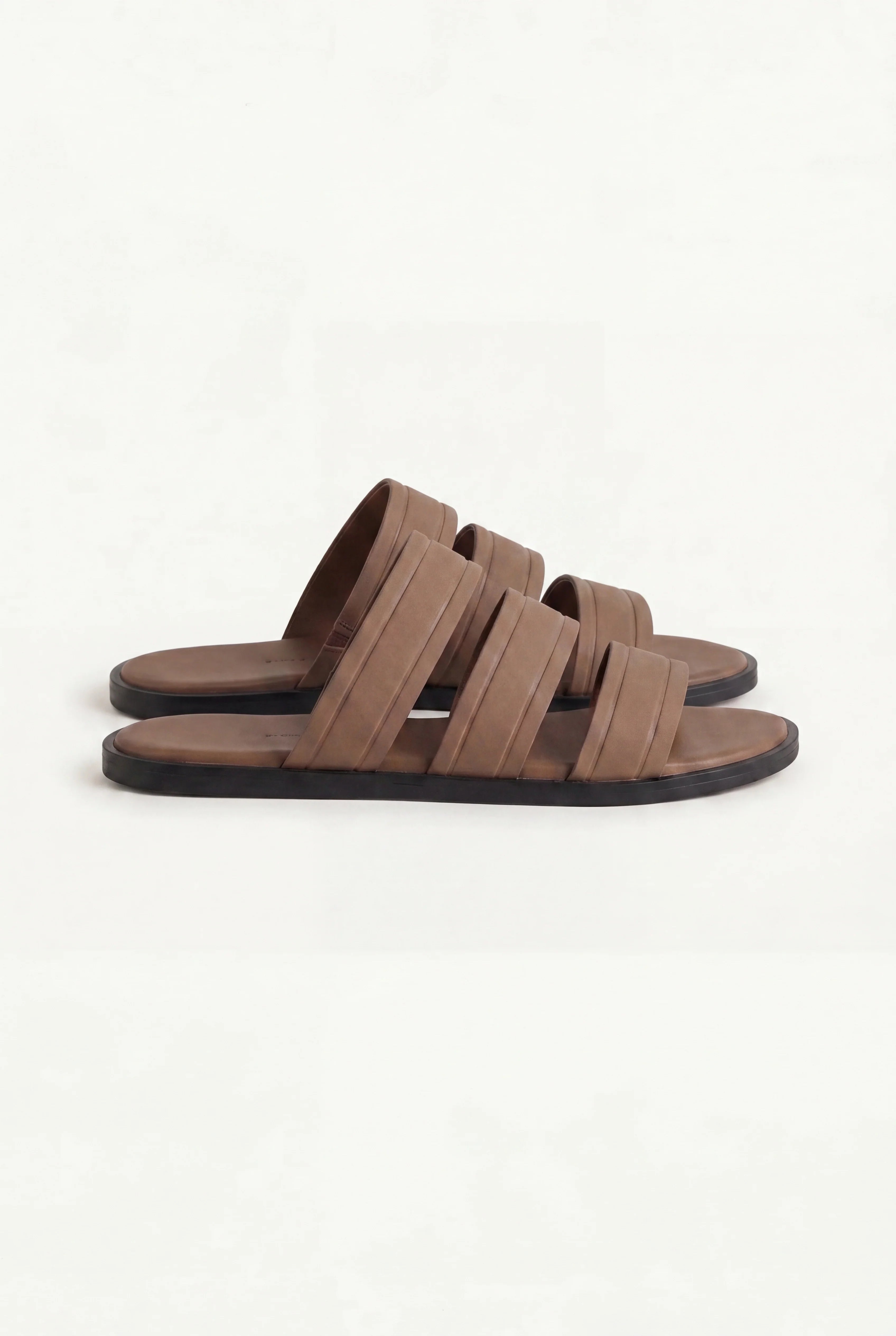 Marchmel | Homme Sandale Urbaine Taupe Chaud en Cuir de Veau