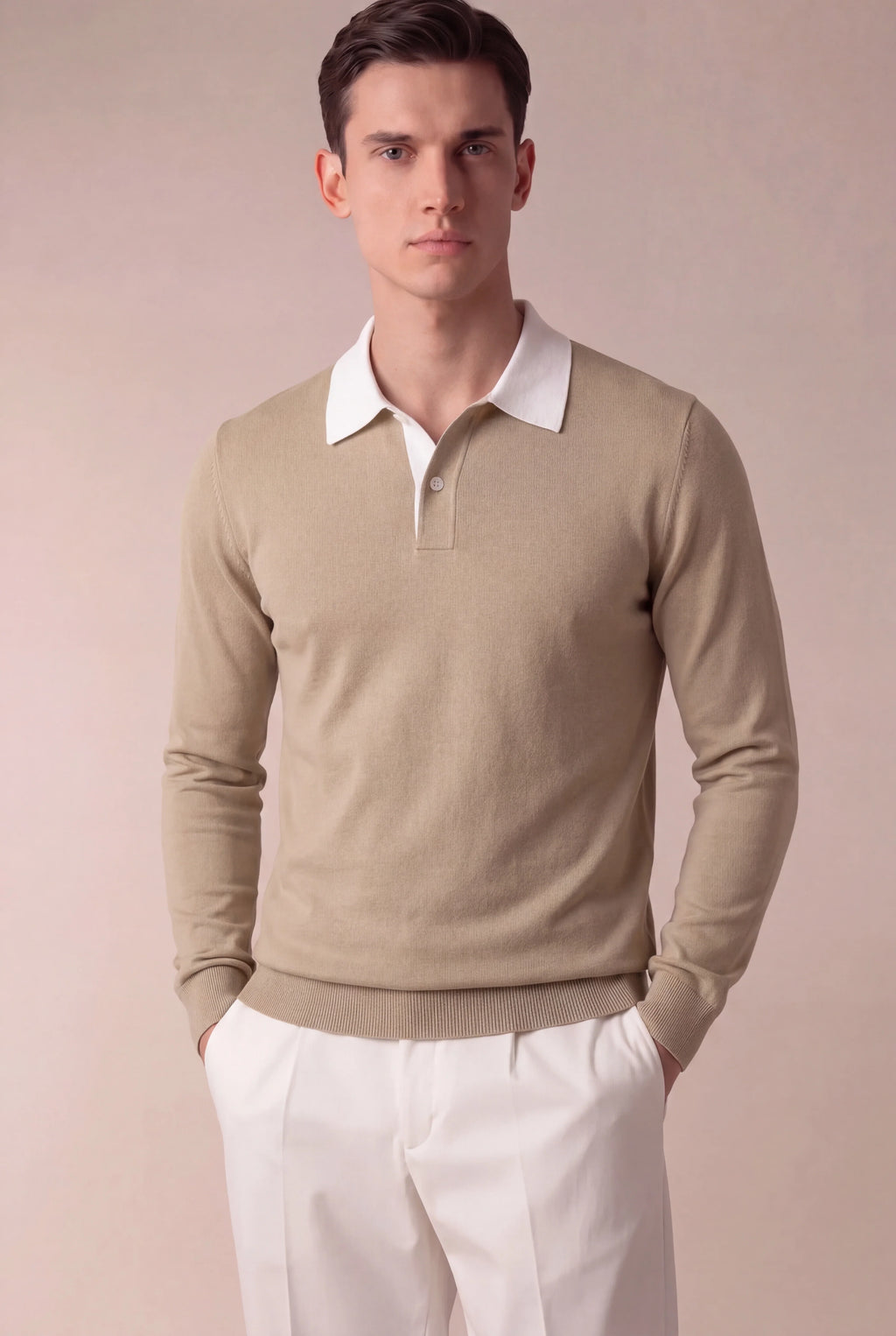 Polo Tricot Beige