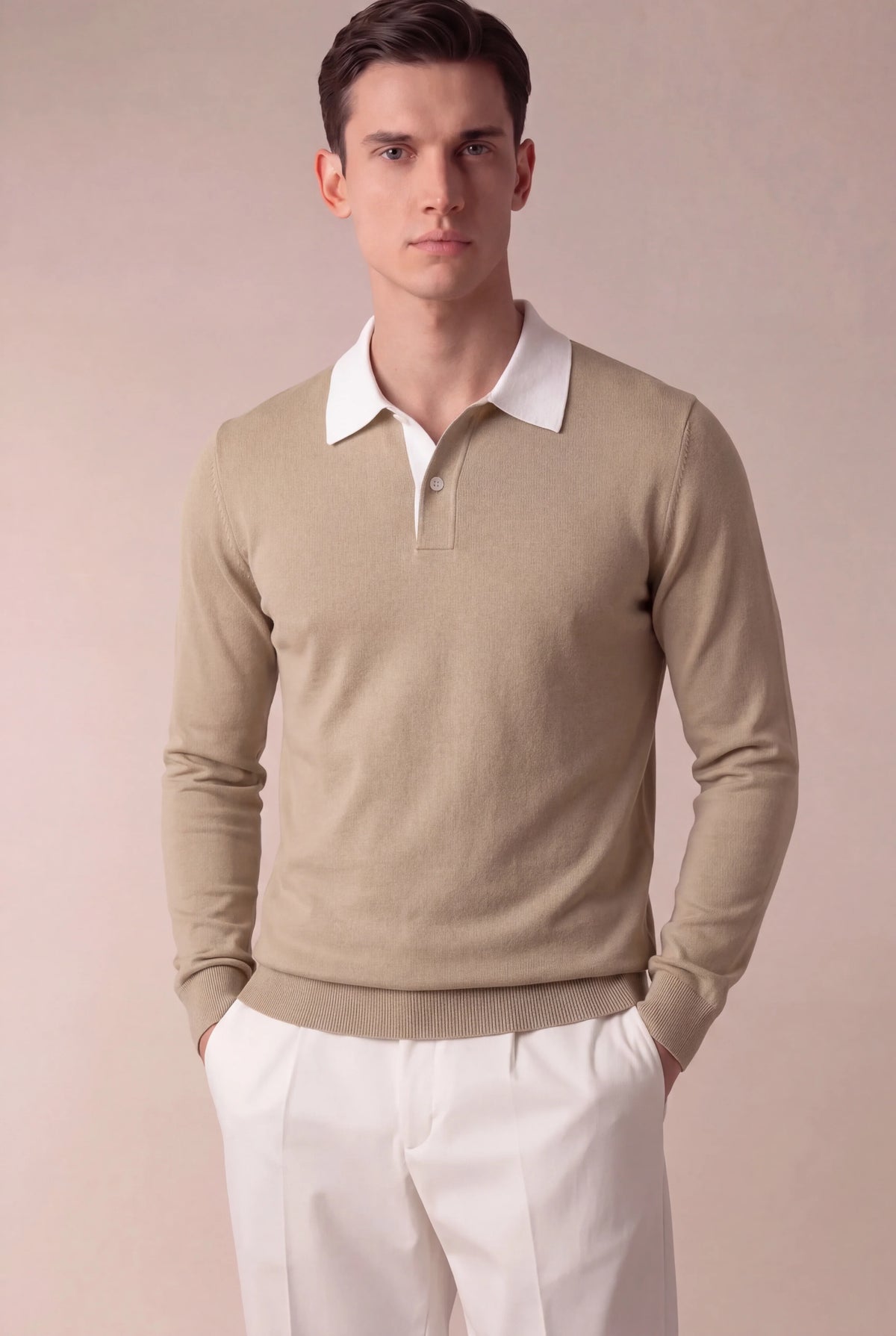 Polo Tricot Beige
