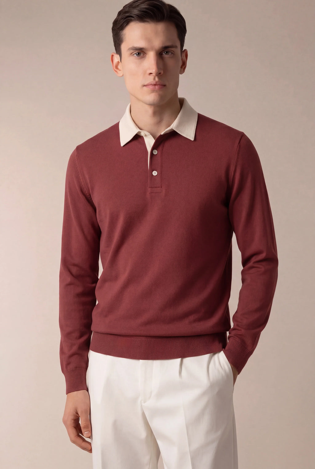 Polo Tricot Rouge