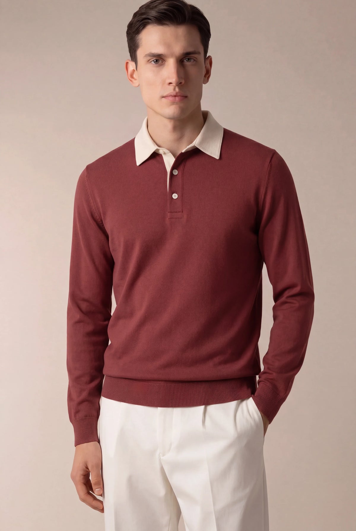 Polo Tricot Rouge