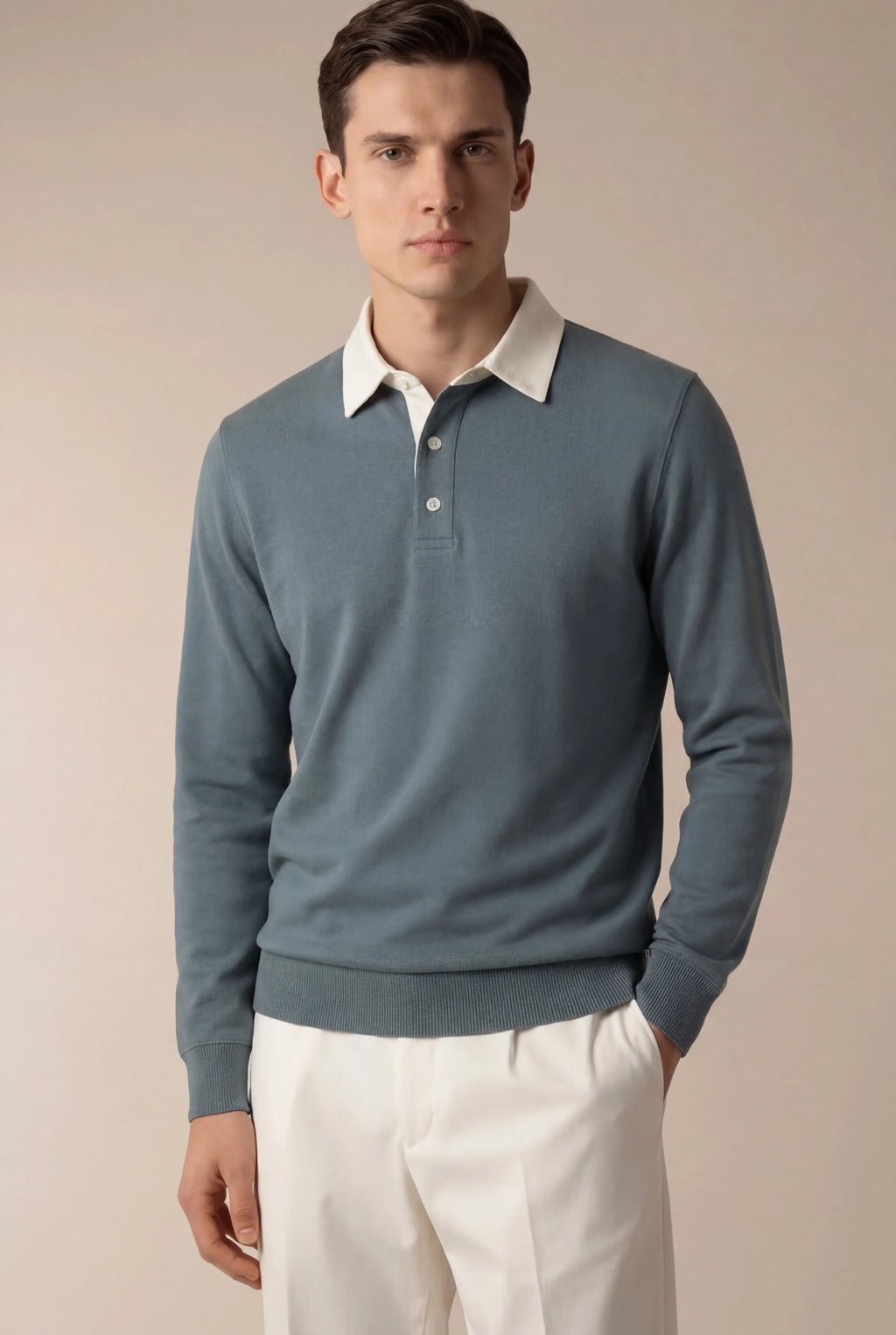 Polo Tricot Cyan