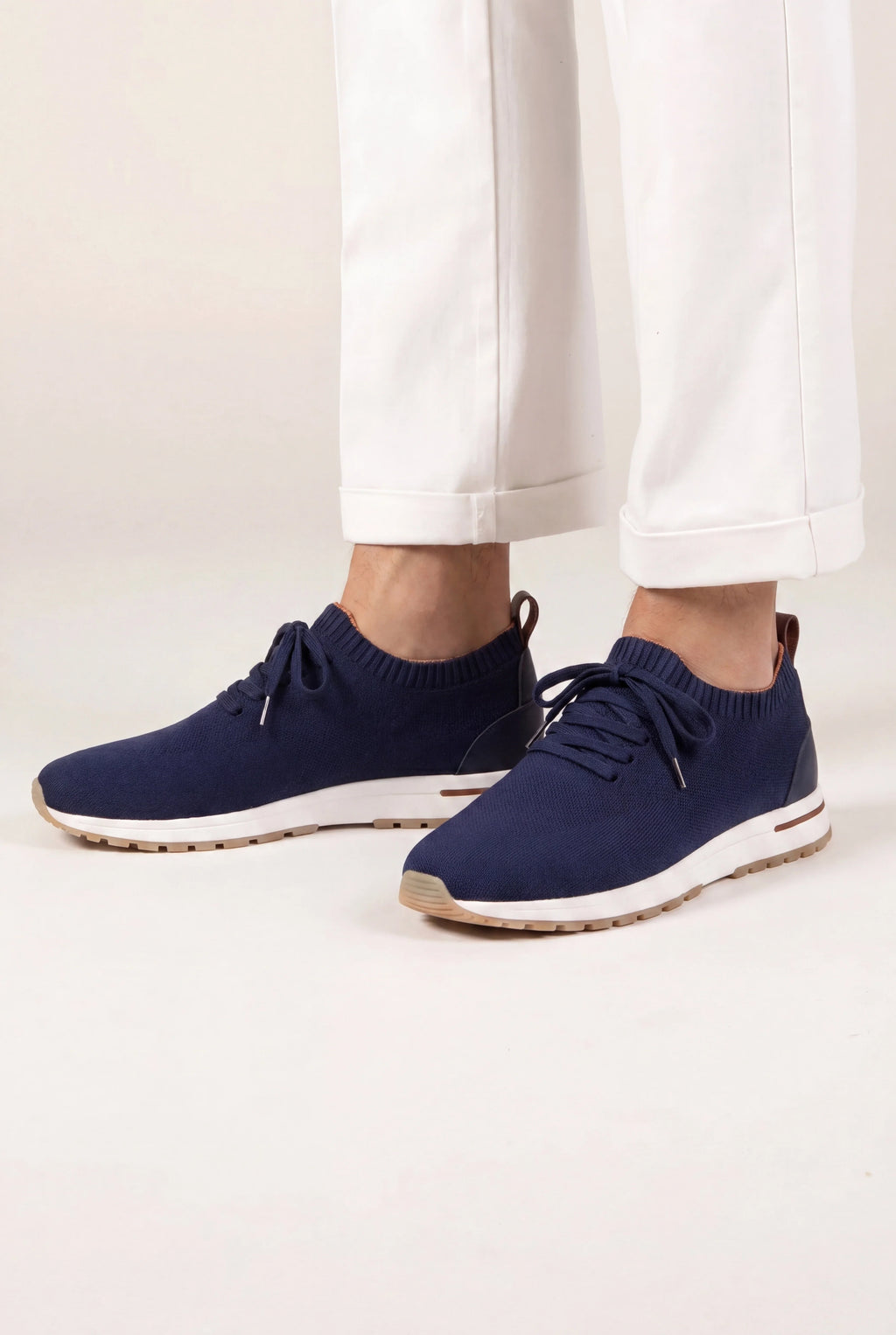 Marchmel | Zapatillas activas de punto azul marino claro para hombre