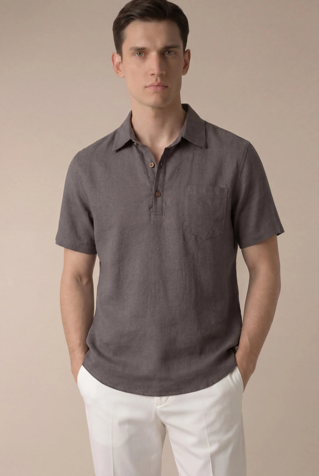 Marchmel | Uomo Camicia Taupe Ponza