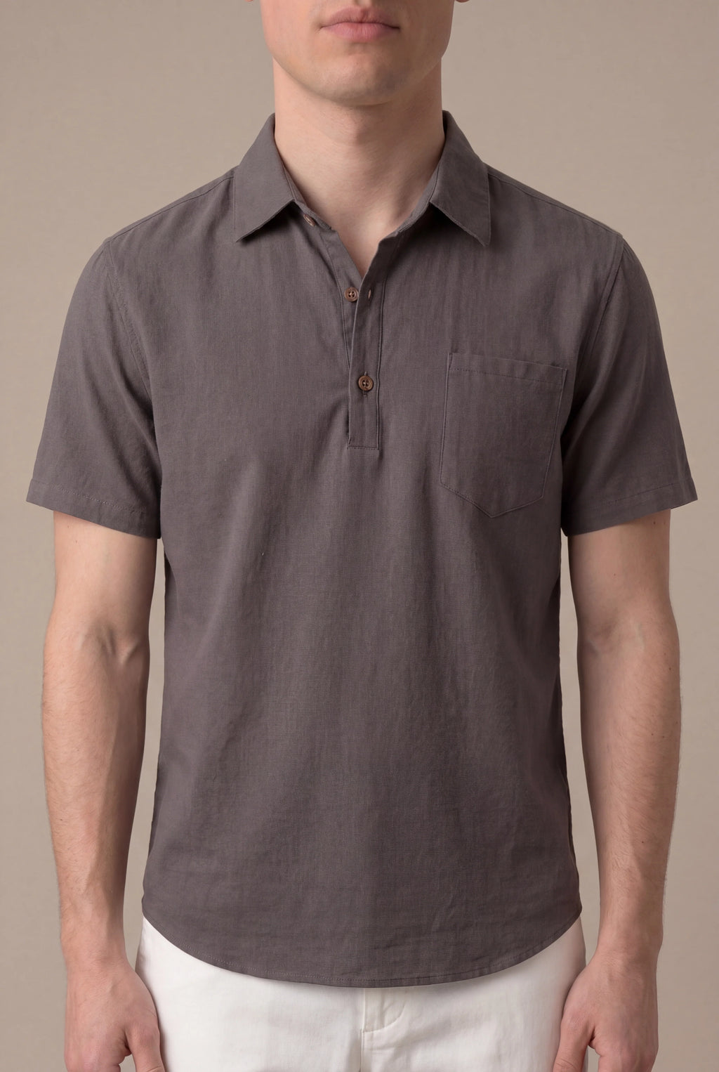 Marchmel | Uomo Camicia Taupe Ponza