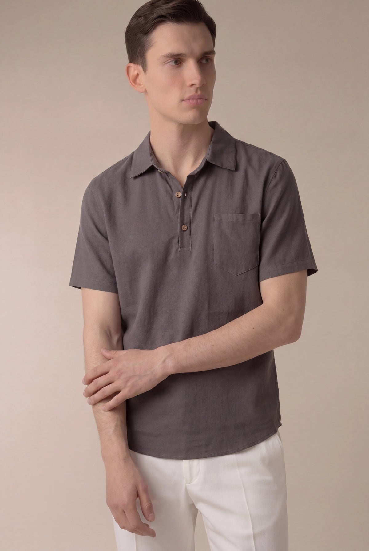 Marchmel | Uomo Camicia Taupe Ponza