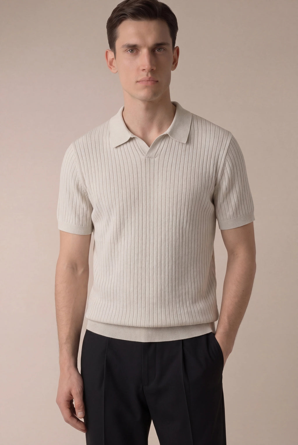 Marchmel | Polo Cortina beige para hombre