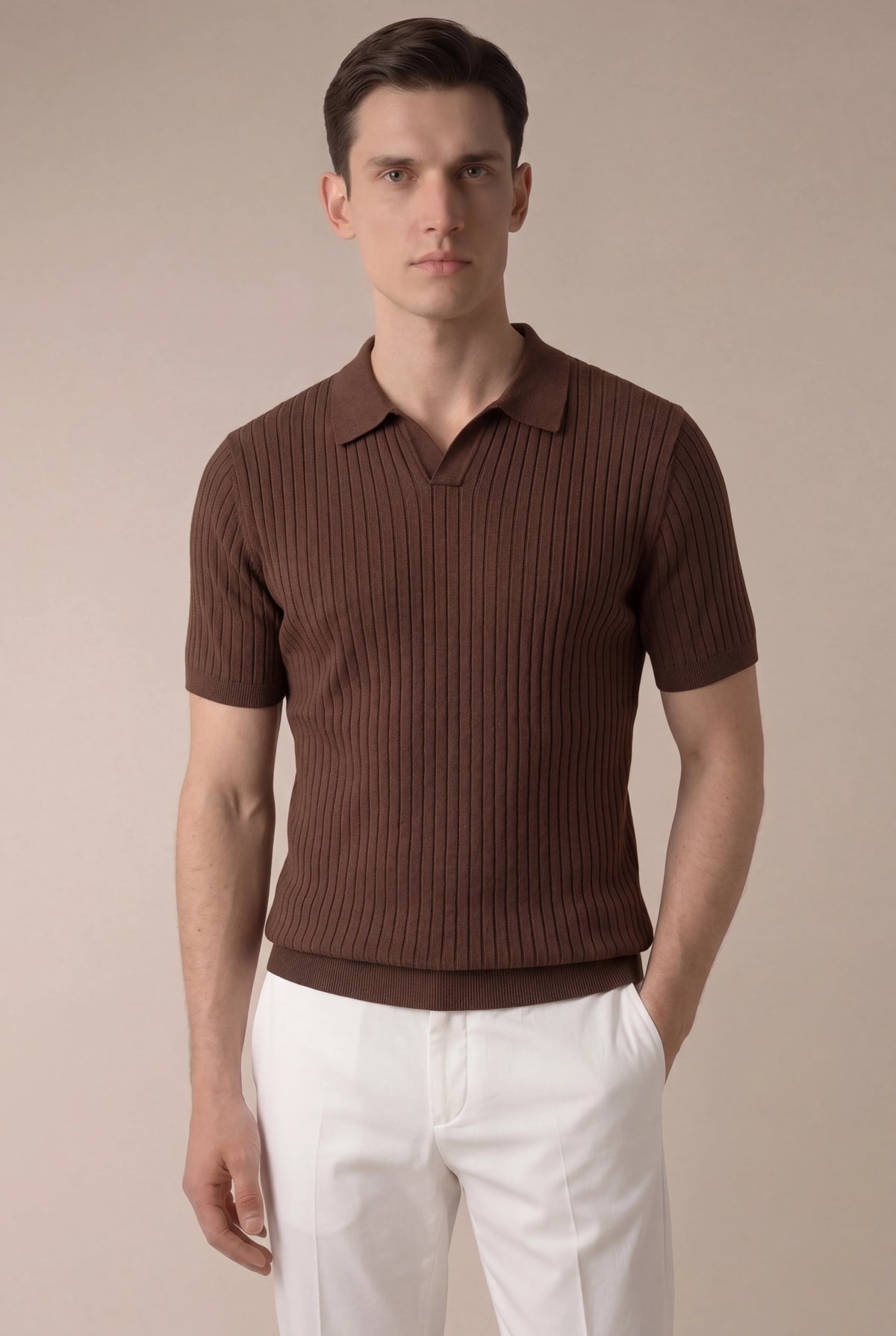 Marchmel | Polo Cortina marrón para hombre