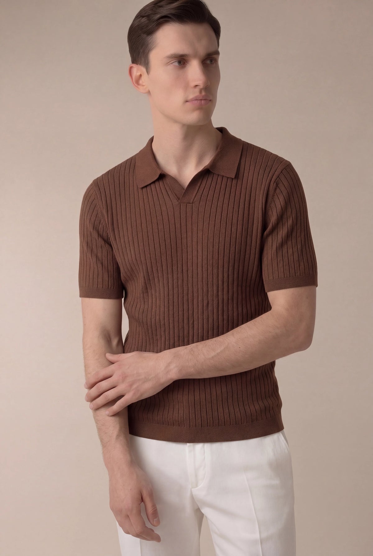 Marchmel | Polo Cortina marrón para hombre