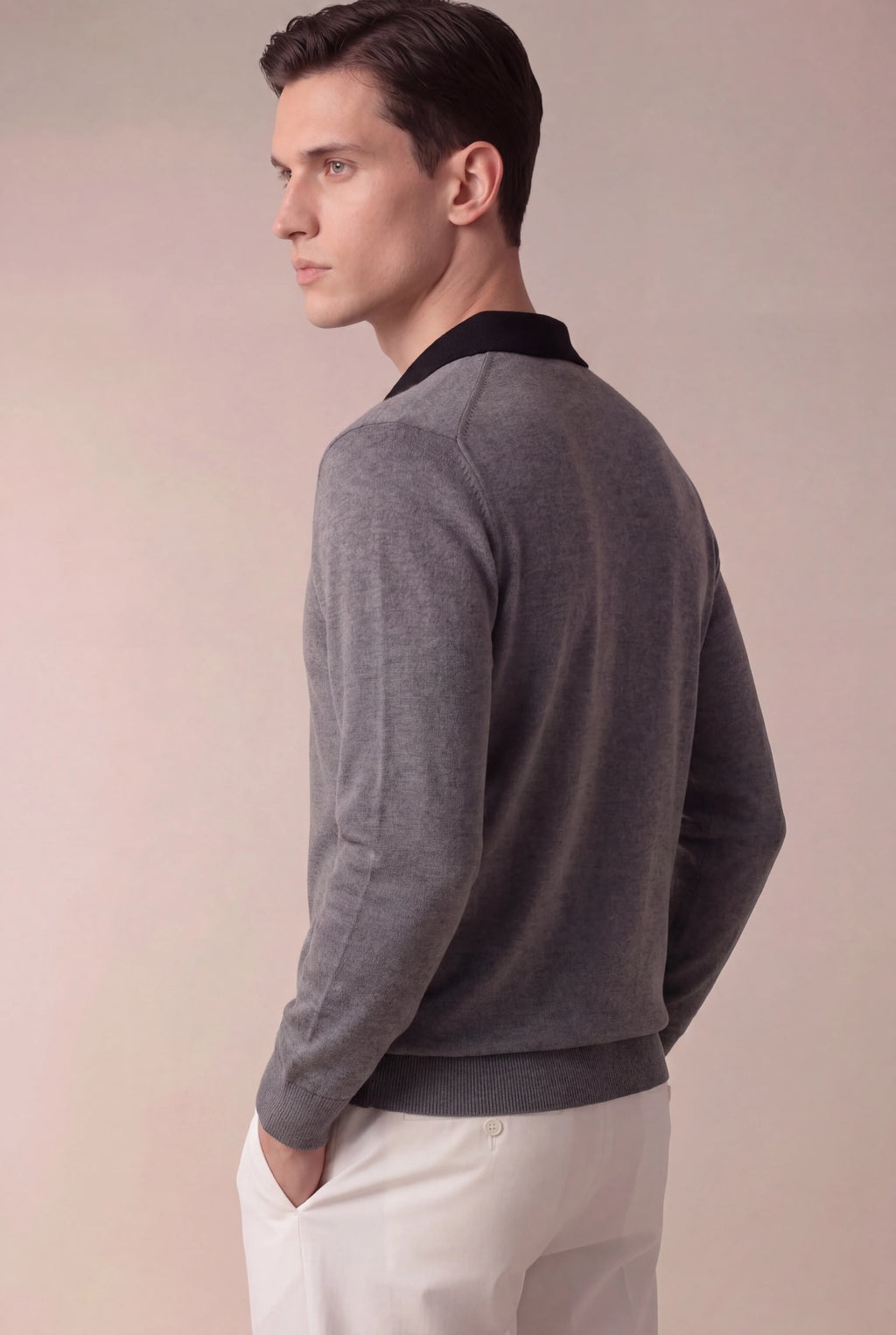 Polo Tricot Gris