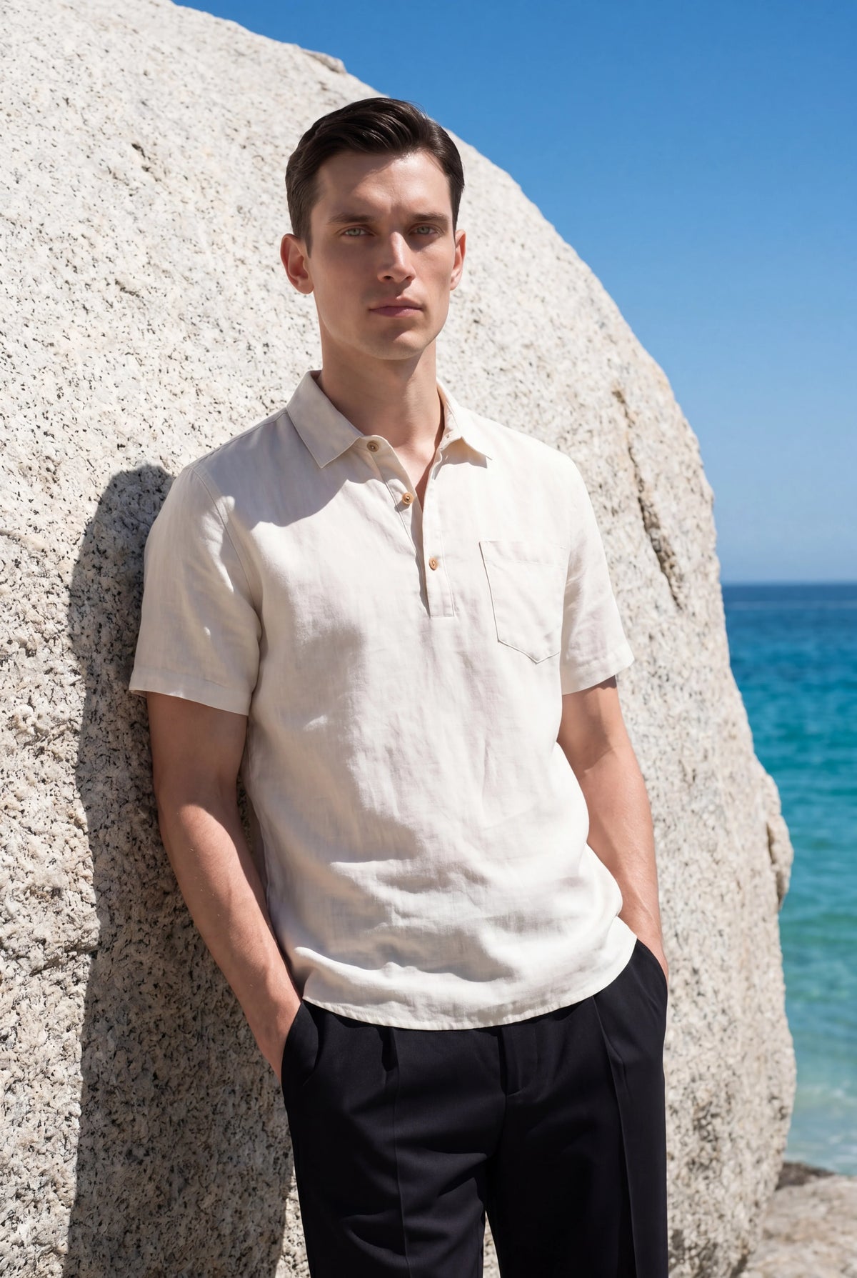 Marchmel | Uomo Camicia Ponza Beige
