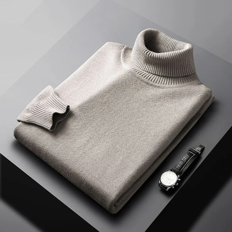 Marchmel | Homme Pull Classique Col Montant Hiver