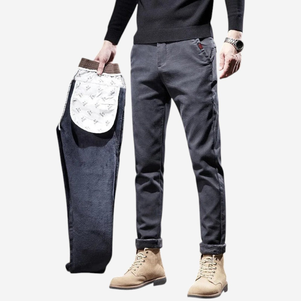 Marchmel | Homme Pantalon Velours Côtelé Polaire Hiver