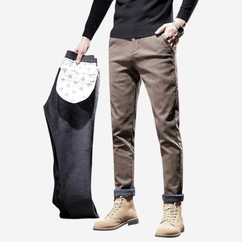 Marchmel | Homme Pantalon Velours Côtelé Polaire Hiver