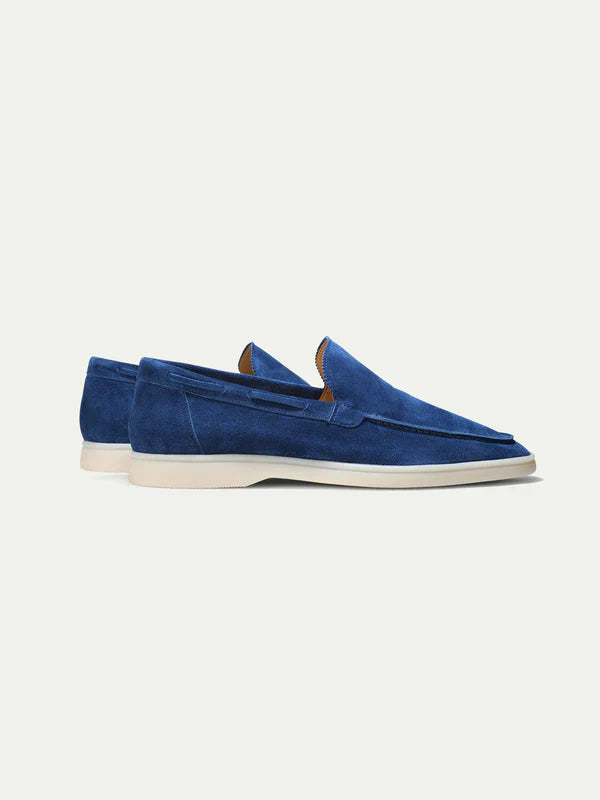 Mocassin Classique Suède Bleu Baie