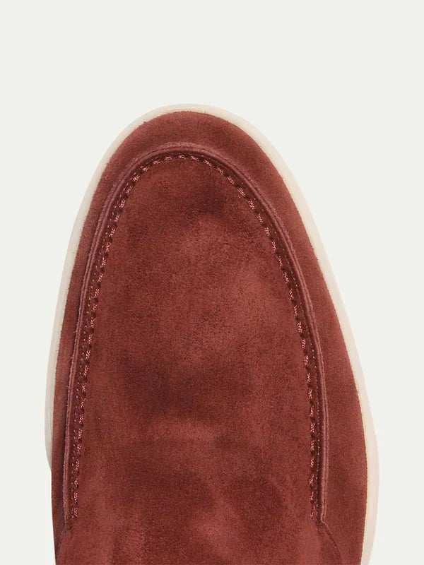 Mocassin Classique Suède Bordeaux