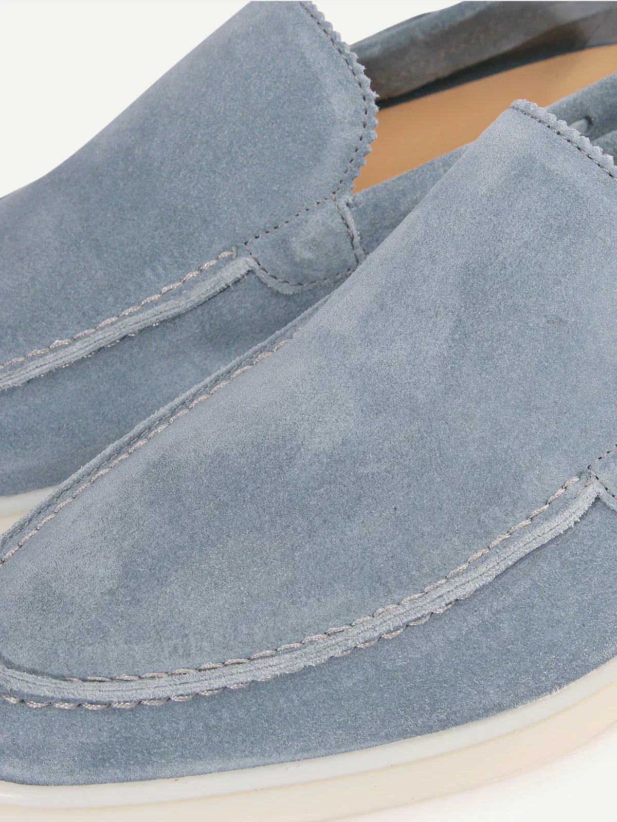 Mocassin Classique Suède Bleu Bébé