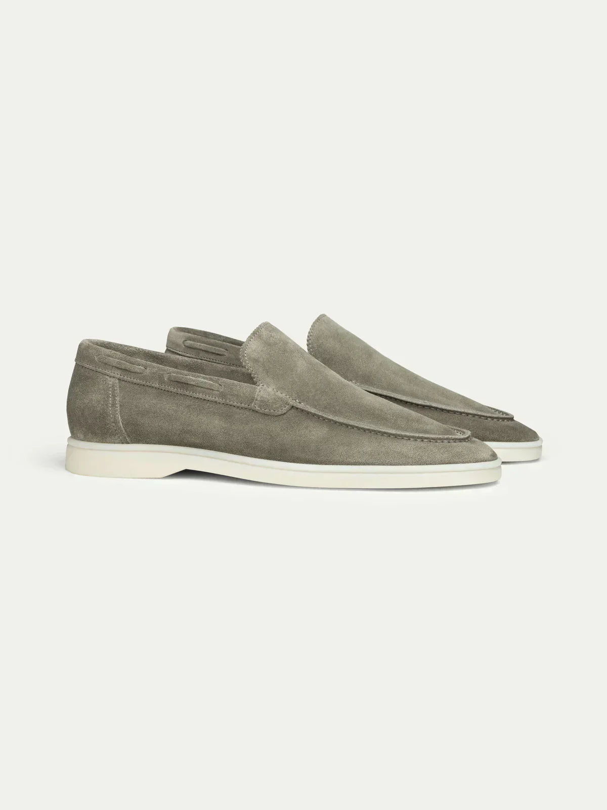Mocassin Classique en Suède Vert Olive