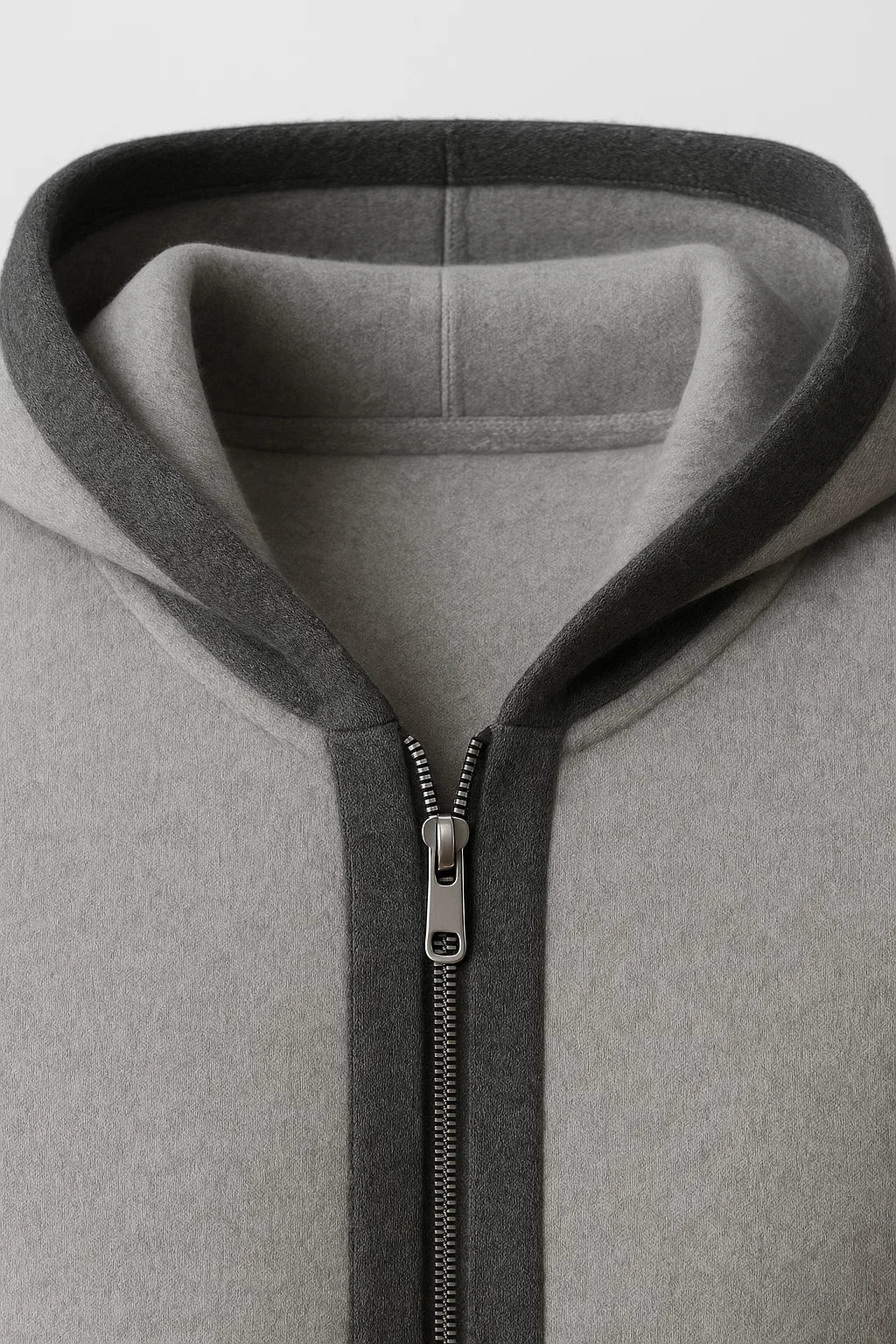 CARDIGAN HOODÉ COMO GRIS