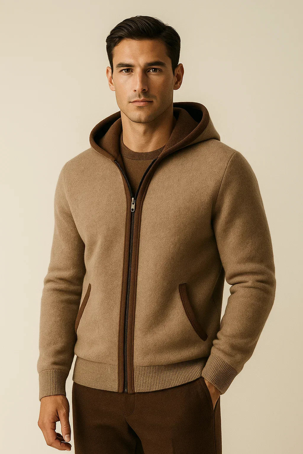 Cardigan à Capuche Sorano Marron