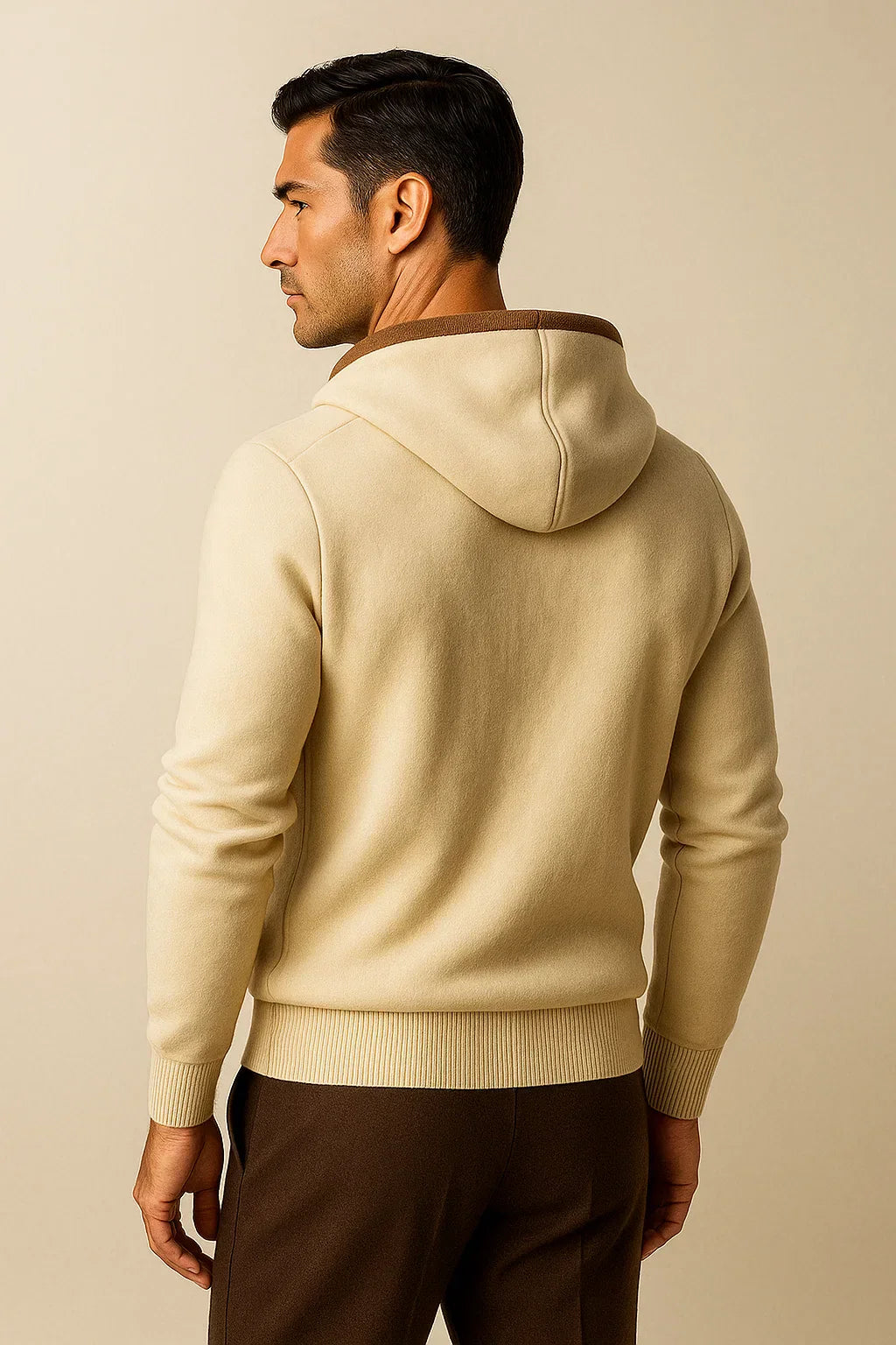 Cardigan à Capuche Leonardo Crème