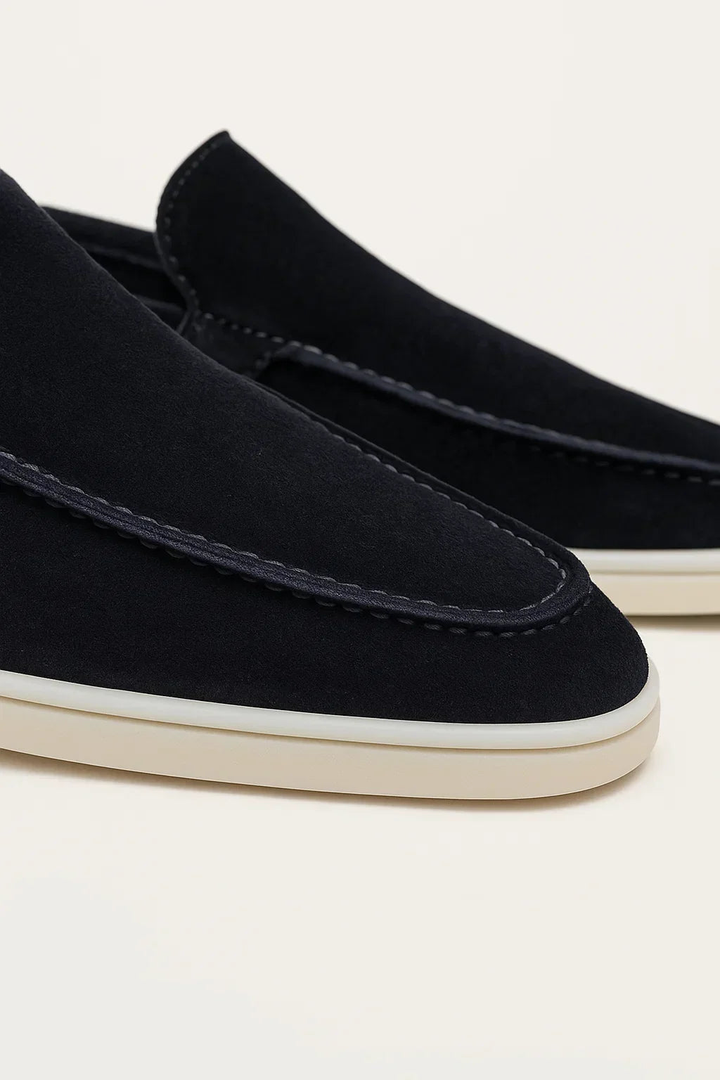 Mocassin Classique en Suède Bleu Marine