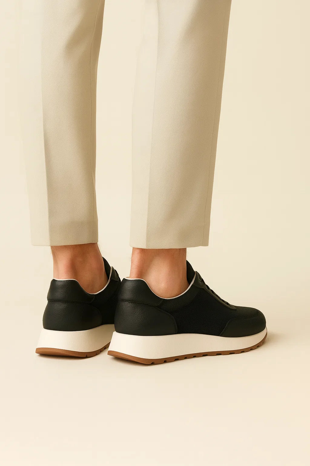 Calzatura Suede Runner Noir