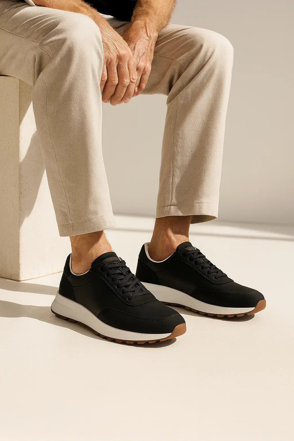 Calzatura Suede Runner Noir