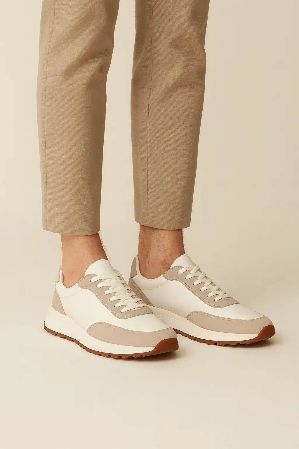 Calzatura Suede Runner Blanc
