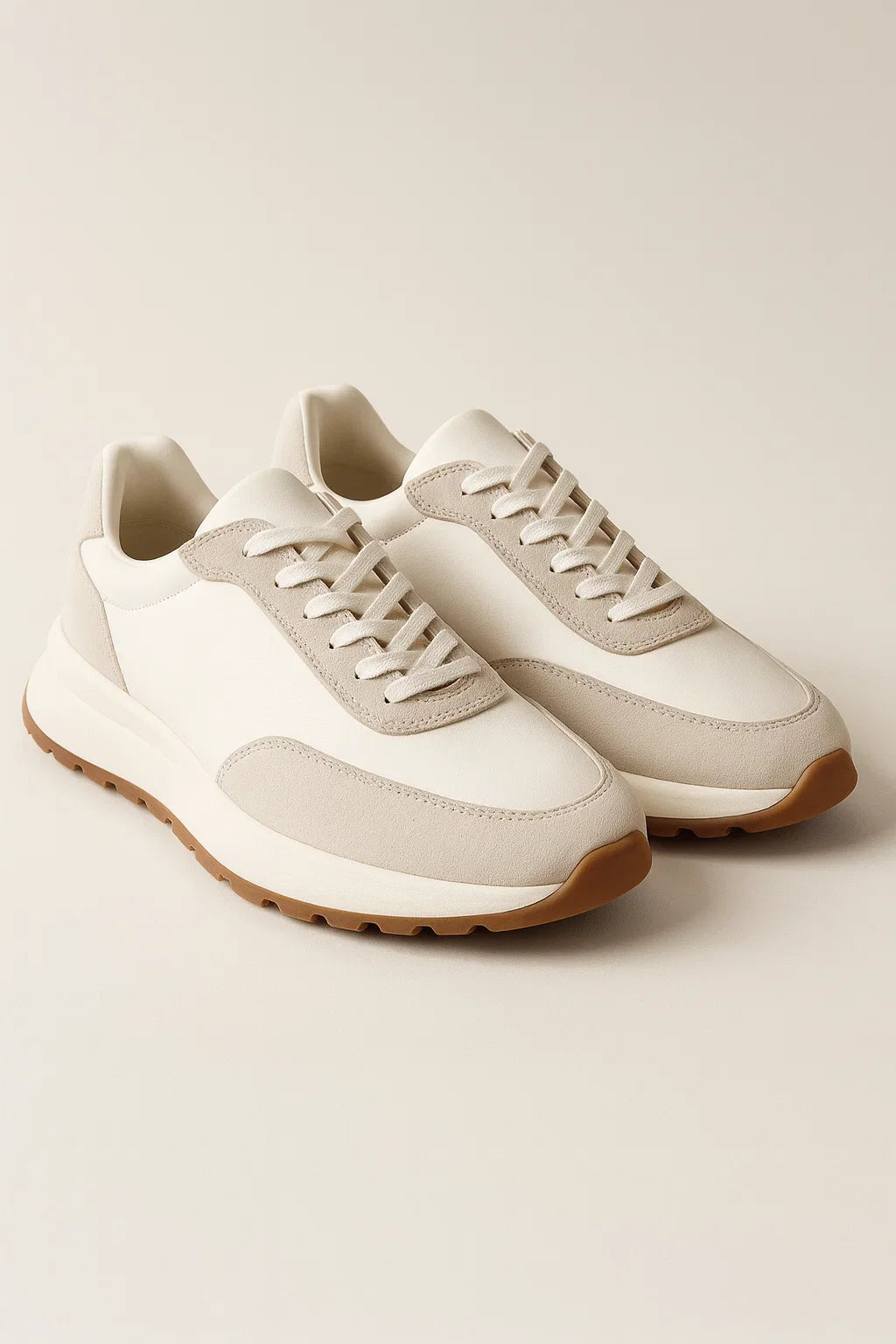 Calzatura Suede Runner Blanc