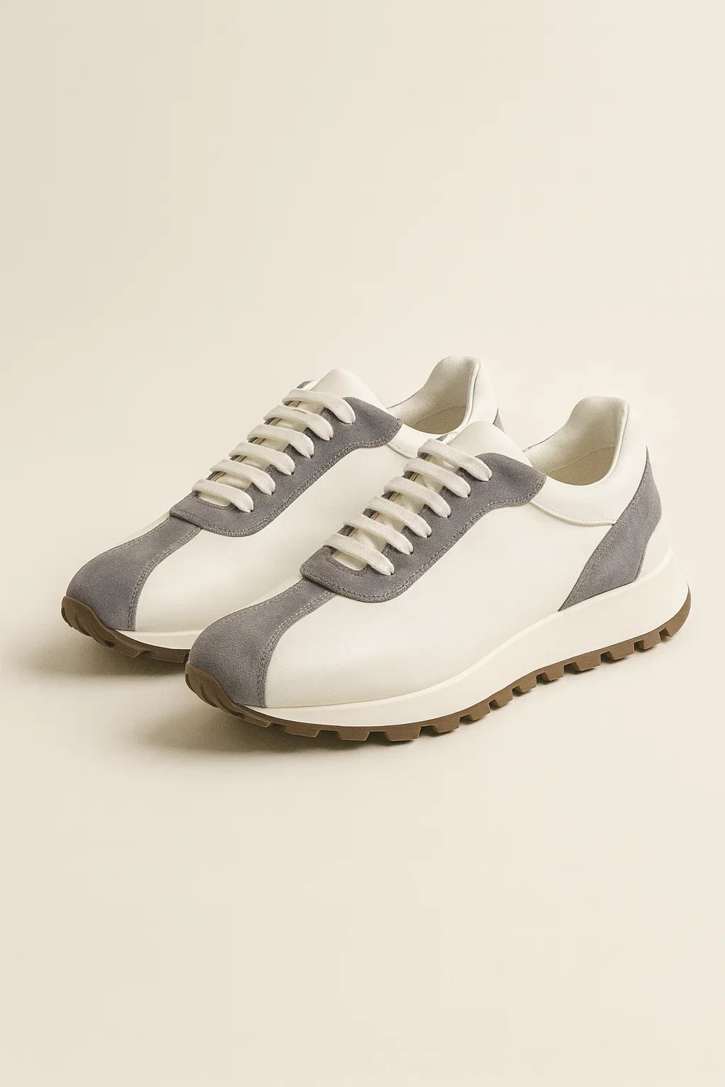 Calzatura Suede Runner Gris Clair
