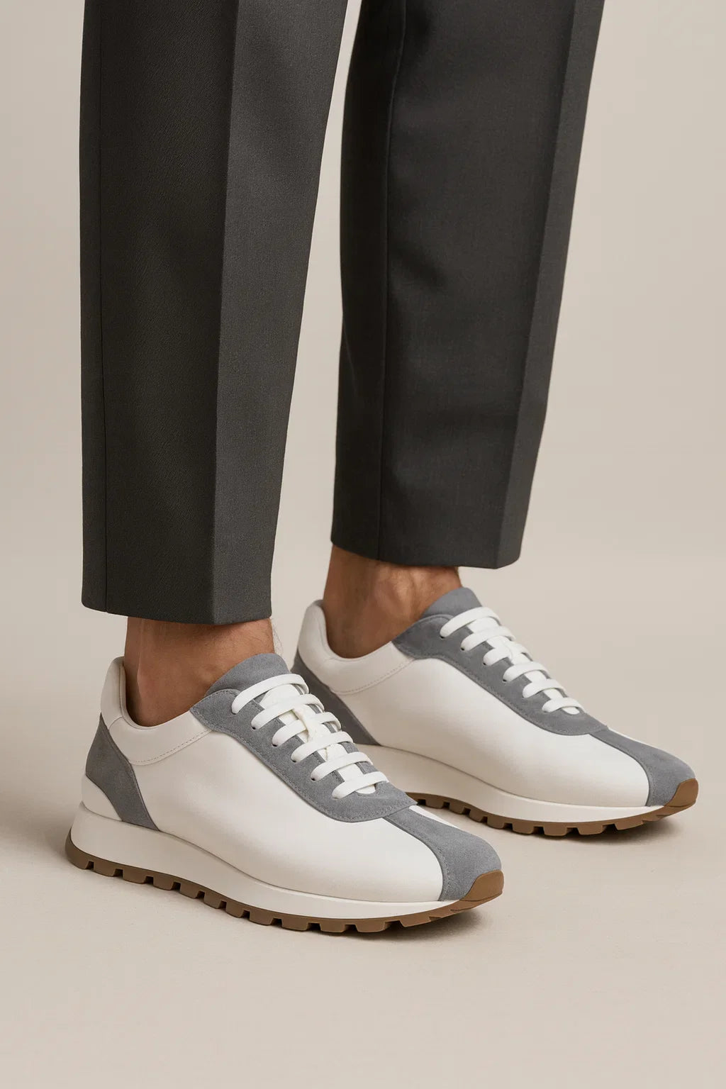 Calzatura Suede Runner Gris Clair