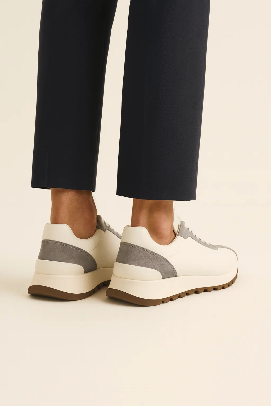 Calzatura Suede Runner Gris Clair
